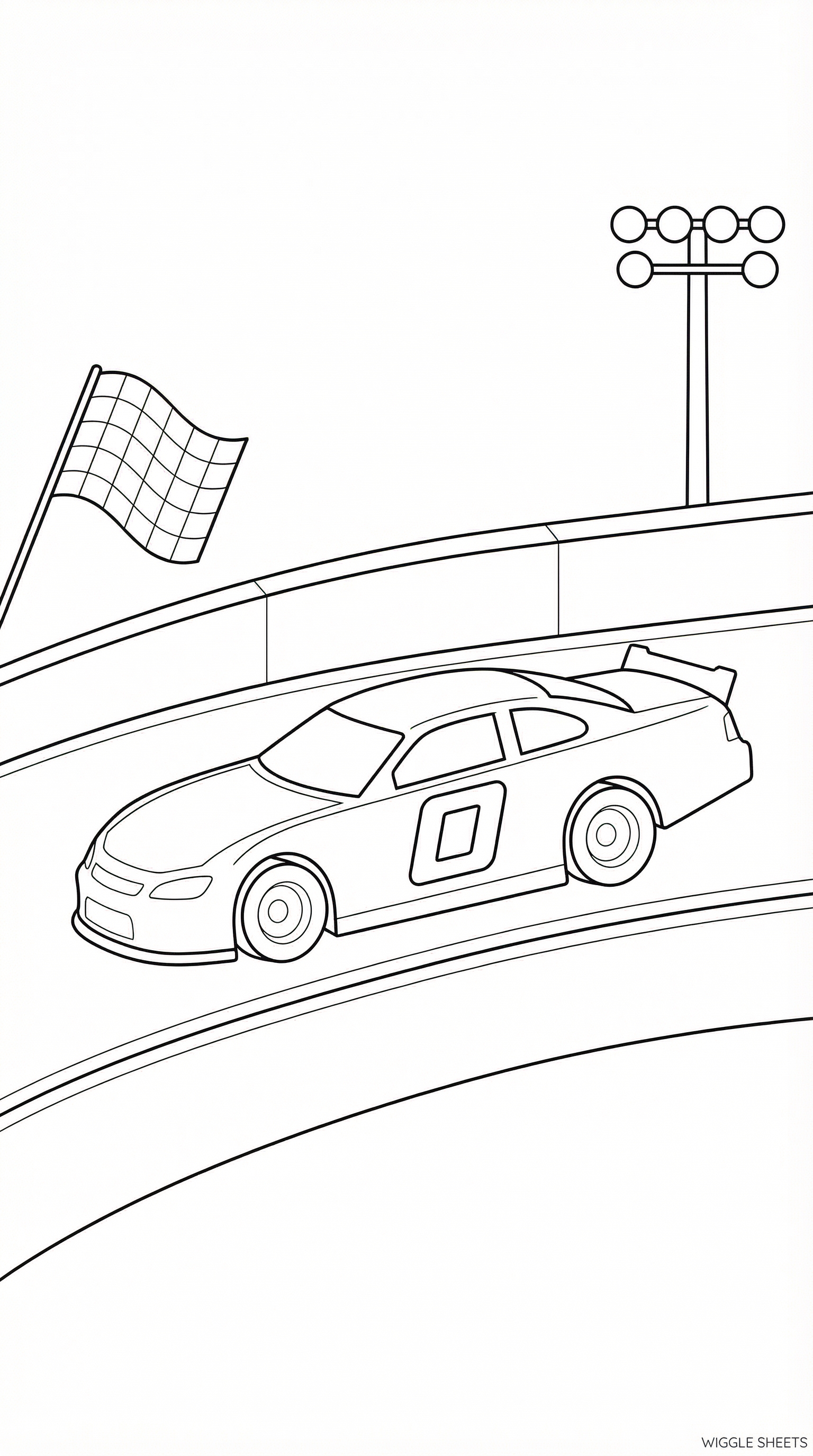 Nascar Car Coloring Page